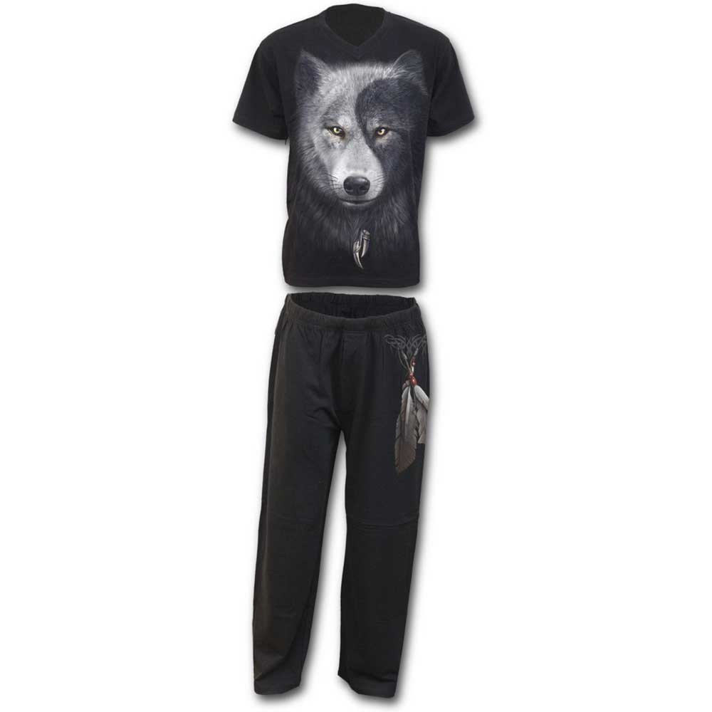 Spiral - WOLF CHI Pajama - Black/White